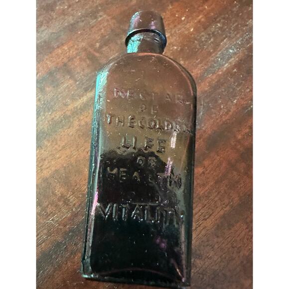3 Purple Vintage Miniature Elixir and Medicine Bottles - Picture 6 of 13